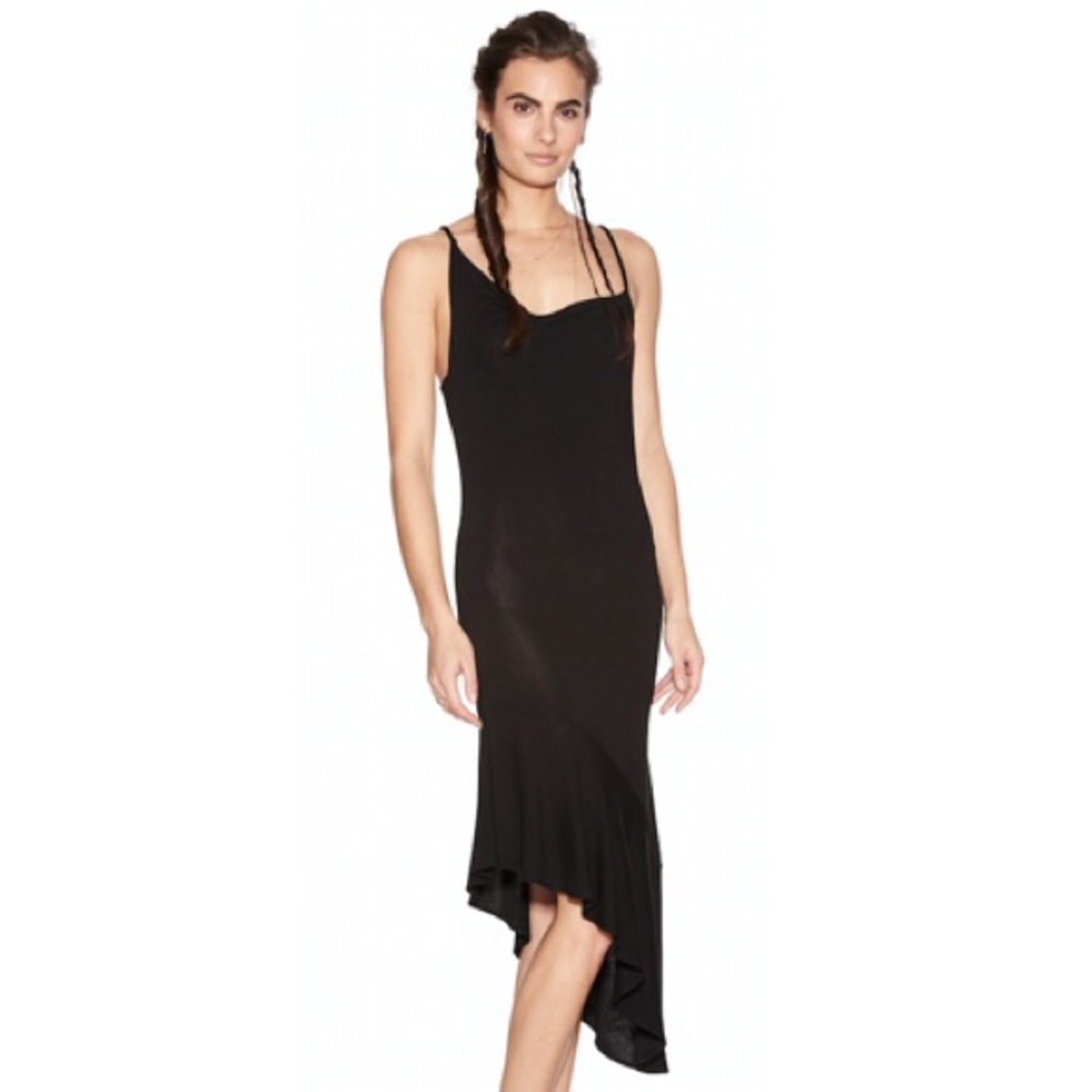 Riller & Fount Tessa Asymmetrical Hem Slip Dress